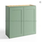Jade Green Shaker 30" Wall Cabinet Double Door