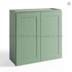 Jade Green Shaker 30" Wall Cabinet Double Door