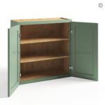 Jade Green Shaker 30" Wall Cabinet Double Door - Image 2