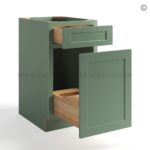 Jade Green Shaker Base File Drawer Cabinet - Image 2