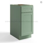 Jade Green Shaker Vanity Base Cabinet One Door/One Drawer