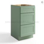 Jade Green Shaker Vanity Drawer Base Cabinet