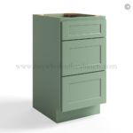 Jade Green Shaker Vanity Drawer Base Cabinet