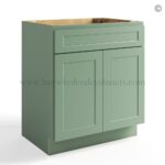 Jade Green Shaker Vanity Sink Base Cabinet