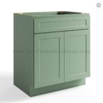 Jade Green Shaker Vanity Sink Base Cabinet