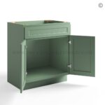 Jade Green Shaker Vanity Sink Base Cabinet - Image 2