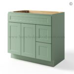 Jade Green Shaker 36" Vanity Base Cabinet Combo