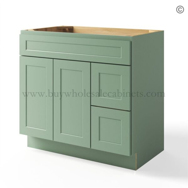 52 jade shaker closed 36 vanity base cabinet combo 2 vsd36r 1