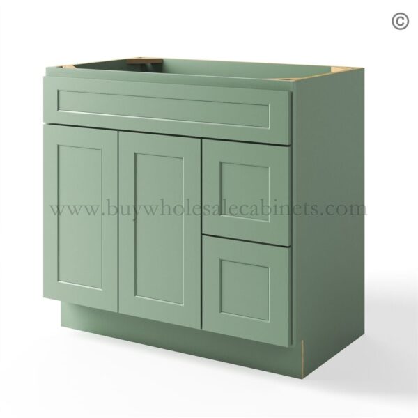 52 jade shaker closed 36 vanity base cabinet combo 2 vsd36r