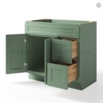 Jade Green Shaker 36" Vanity Base Cabinet Combo - Image 2