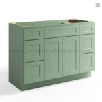 Jade Green Shaker 48" Vanity Base Cabinet Combo