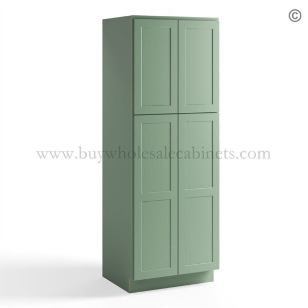 57 jade shaker closed pantry cabinet double door p2484 1
