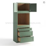 Jade Green Shaker Single Oven Cabinet - Image 2
