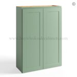 Jade Green Shaker 42" Wall Cabinet Double Door