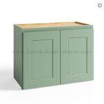 Jade Green Shaker 12"/15"/18"/21" Wall Cabinet Double Door