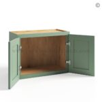 Jade Green Shaker 12"/15"/18"/21" Wall Cabinet Double Door - Image 2