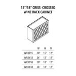 Jade Green Shaker 15"/18" Criss-Crossed Wine Rack Cabinet - Image 2