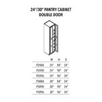 Jade Green Shaker 24"/30" Pantry Cabinet Double Door - Image 3