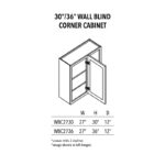 Jade Green Shaker 30"/36" Wall Blind Corner Cabinet - Image 3