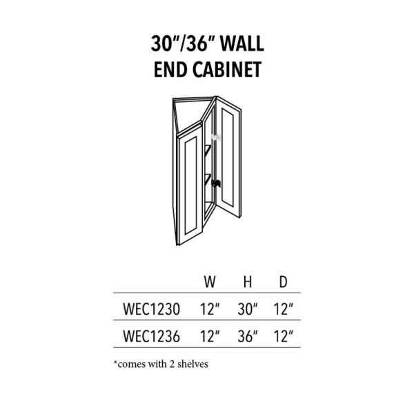 AVC 30 36 wall end Cabinet
