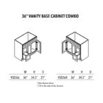 Jade Green Shaker 36" Vanity Base Cabinet Combo - Image 3