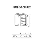 Jade Green Shaker Base End Cabinet - Image 3