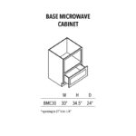 Jade Green Shaker Base Microwave Cabinet - Image 3