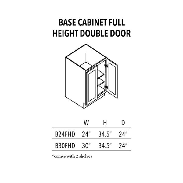 AVC Base cabinet full height double door