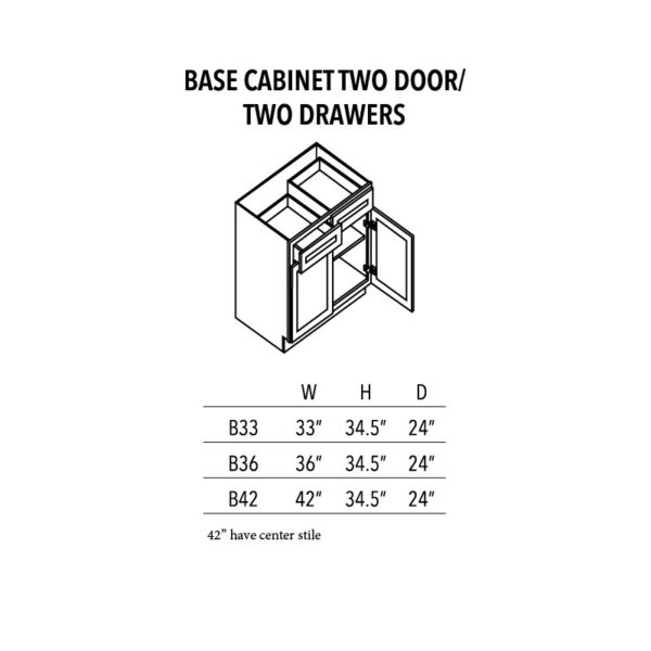 AVC Base cabinet two door two drawers 1