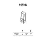 Jade Green Shaker Corbel - 6"W X 12"H X 5"D - Image 2