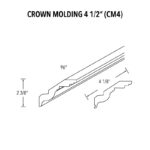 Jade Green Shaker Crown Molding (96") - Image 2