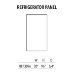 Jade Green Shaker Refrigerator Panel W/ 1 1/2" Return - Image 2