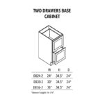 Jade Green Shaker Two Drawers Base Cabinet - Image 3