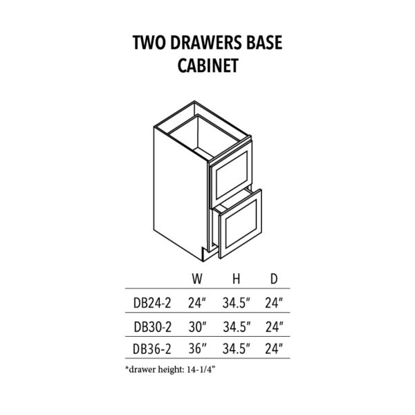 AVC Two Drawer Base Cabinet 1