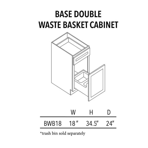 BWB 18 base double waste basket