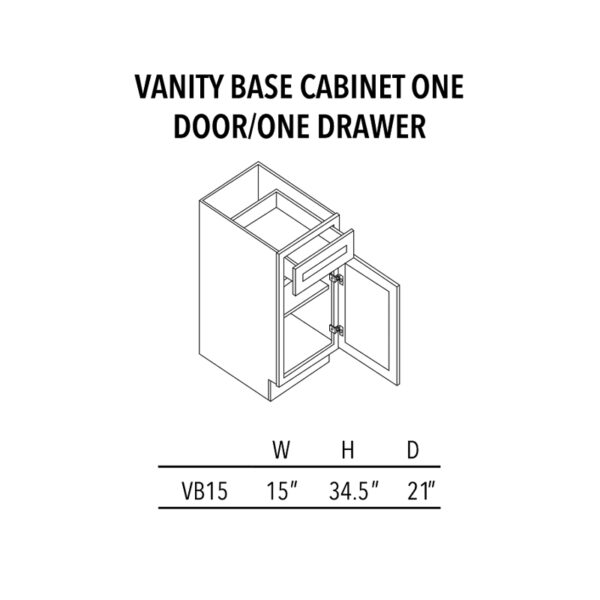 Vanity base cabinet 15