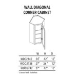 Jade Green Shaker Wall Diagonal Corner Cabinet - Image 3