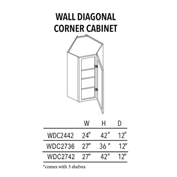 Wall diagonal corner cabinet