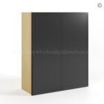 Slim Black Shaker 36"H Double Door Wall Cabinet - Image 2