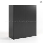 Slim Black Shaker 36"H Double Door Wall Cabinet