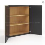 Slim Black Shaker 36"H Double Door Wall Cabinet - Image 3
