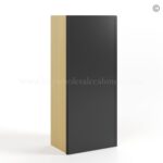 Slim Black Shaker 42"H Single Door Wall Cabinet - Image 2