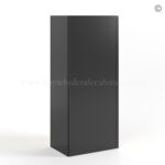 Slim Black Shaker 42"H Single Door Wall Cabinet