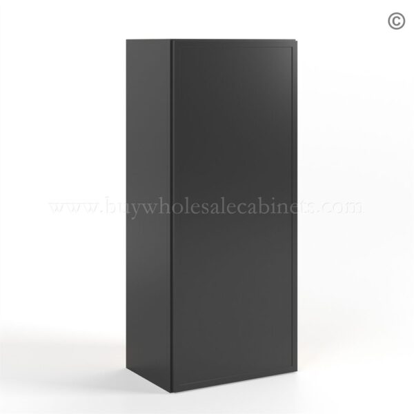16 slim black shaker wall cabinet single door 42h closed finish side W1842