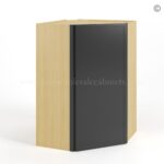 Slim Black Shaker Diagonal Corner Wall Cabinet - Image 2