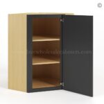 Slim Black Shaker Diagonal Corner Wall Cabinet - Image 3