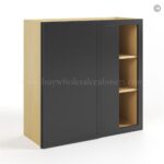Slim Black Shaker Blind Corner Wall Cabinet - Image 2