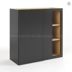 Slim Black Shaker Blind Corner Wall Cabinet