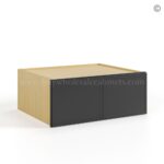 Slim Black Shaker Refrigerator Wall Cabinet with Double Door - Image 2