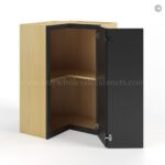Slim Black Shaker Easy Reach Wall Cabinet - Image 3
